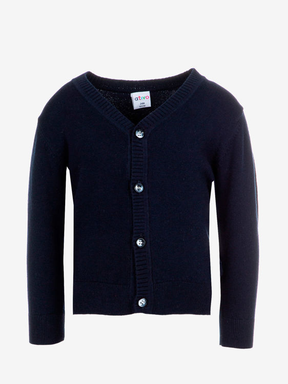 Picture of XH5863- BOYS HIGH QUALITY NAVY CARDIGAN IN COTTON(6M-3/4YRS)